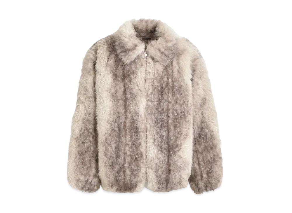BREATH Faux Fur Jacket "Moss"