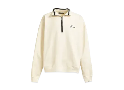 BREATH Script Logo Half Zip Sweat "White"