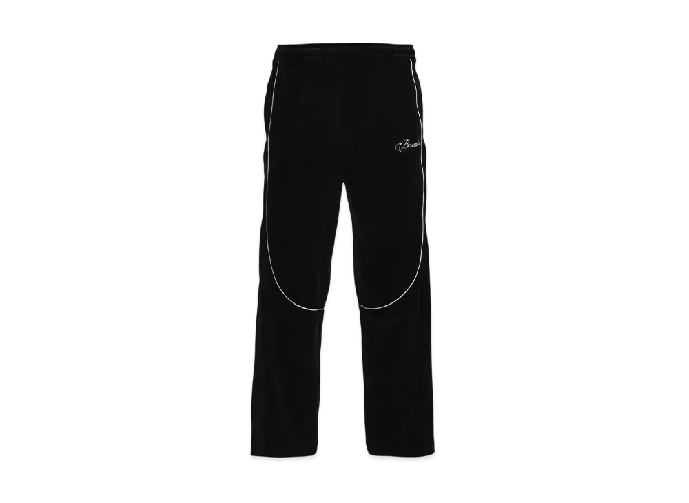 BREATH Script Logo Piping Velor Track Pants "Black"