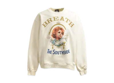 BREATH South Side Angel Logo Crew Sweat "Cream"