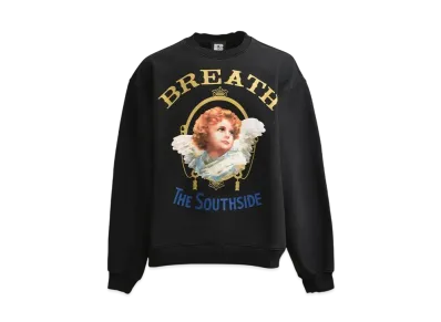BREATH South Side Angel Logo Crew Sweat "Black"