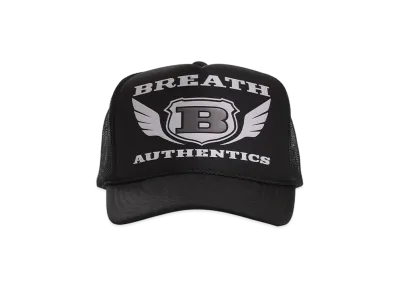 BREATH Wing Logo 3D Mesh Cap "Black Black"