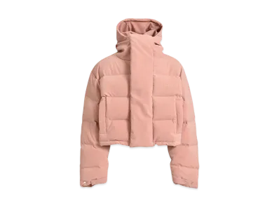 BREATH Faux Suede Short Hooded Down "Pink"
