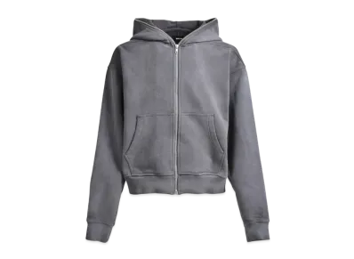 BREATH Newrich Short Full Zip Hoodie "Black"