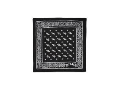 BREATH Black Card Silk Scarf "Black"