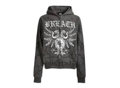 BREATH Twin Head Logo Zip Up Hoodie "Black"