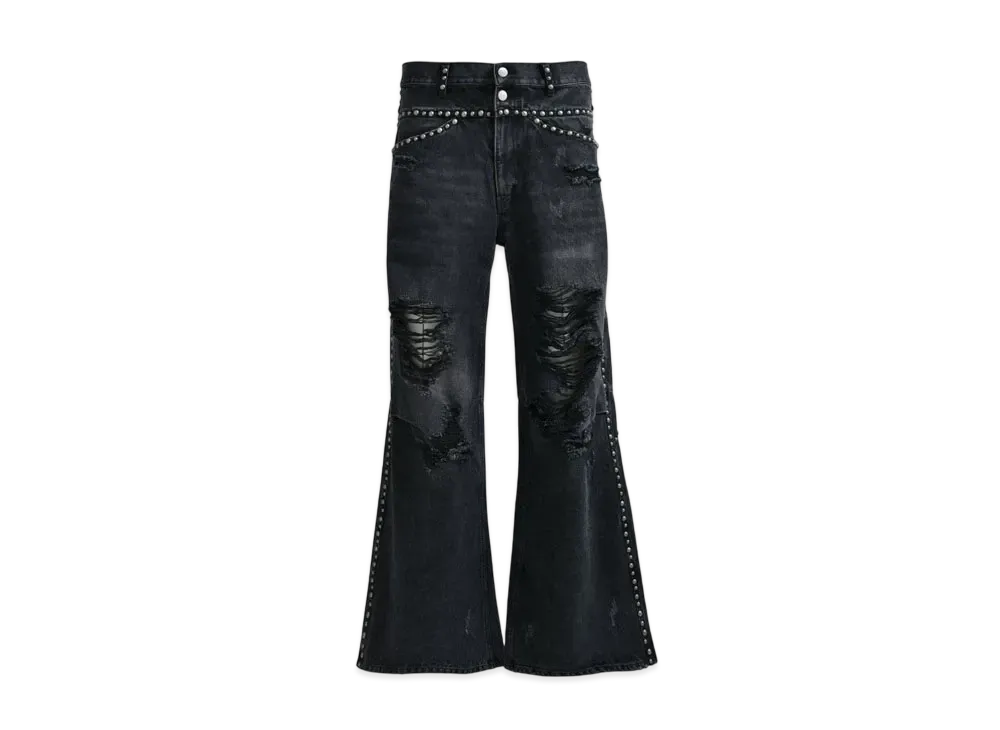 BREATH Suicide Studs Wide Denim Pants "Black"