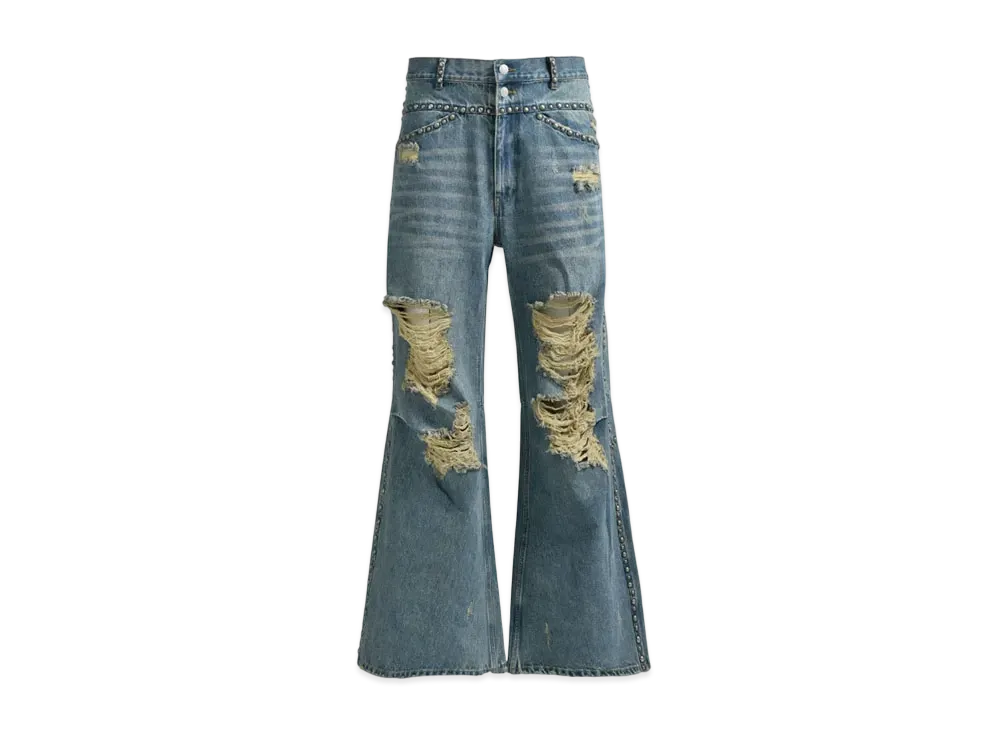 BREATH Suicide Studs Wide Denim Pants "Indigo"