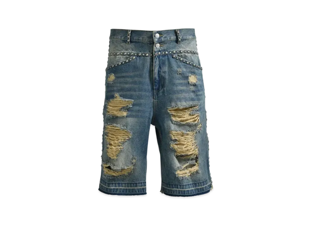 BREATH Suicide Studs Denim Shorts 