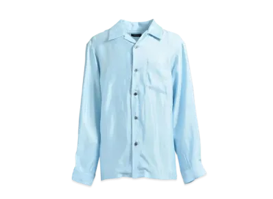BREATH Script Logo Satin Shirt "Ice"