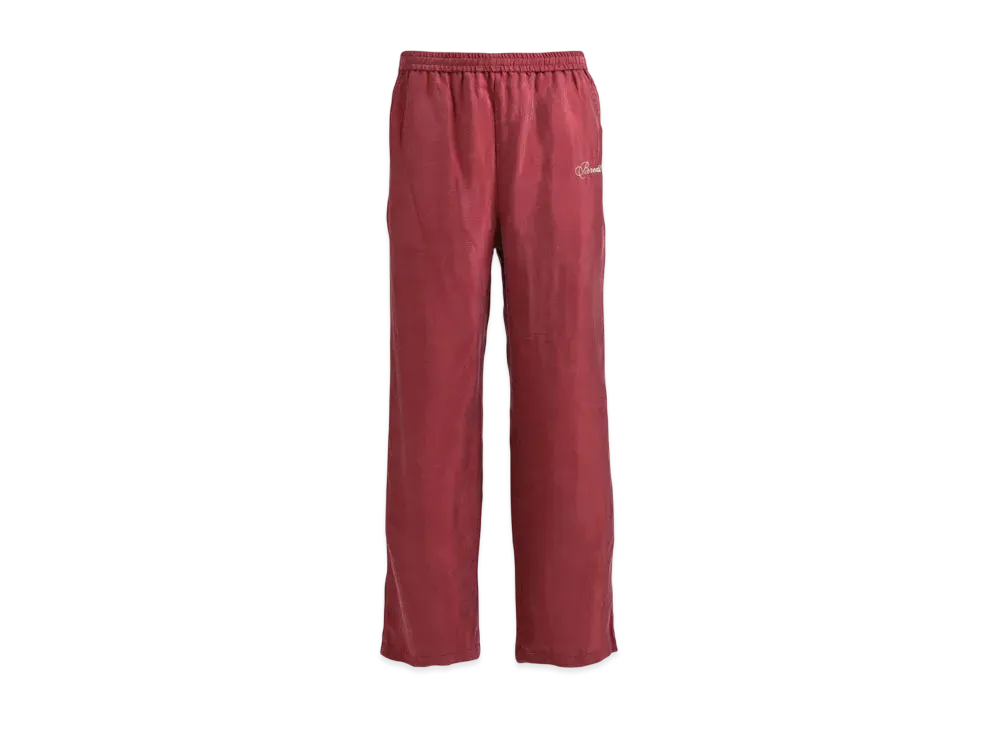BREATH Script Logo Satin Pants "Wine"