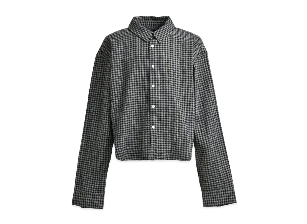 BREATH Short Check Shirt "Black Grey"