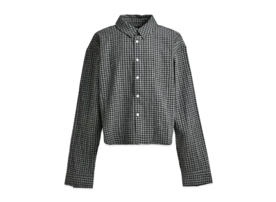 BREATH Short Check Shirt "Black Grey"