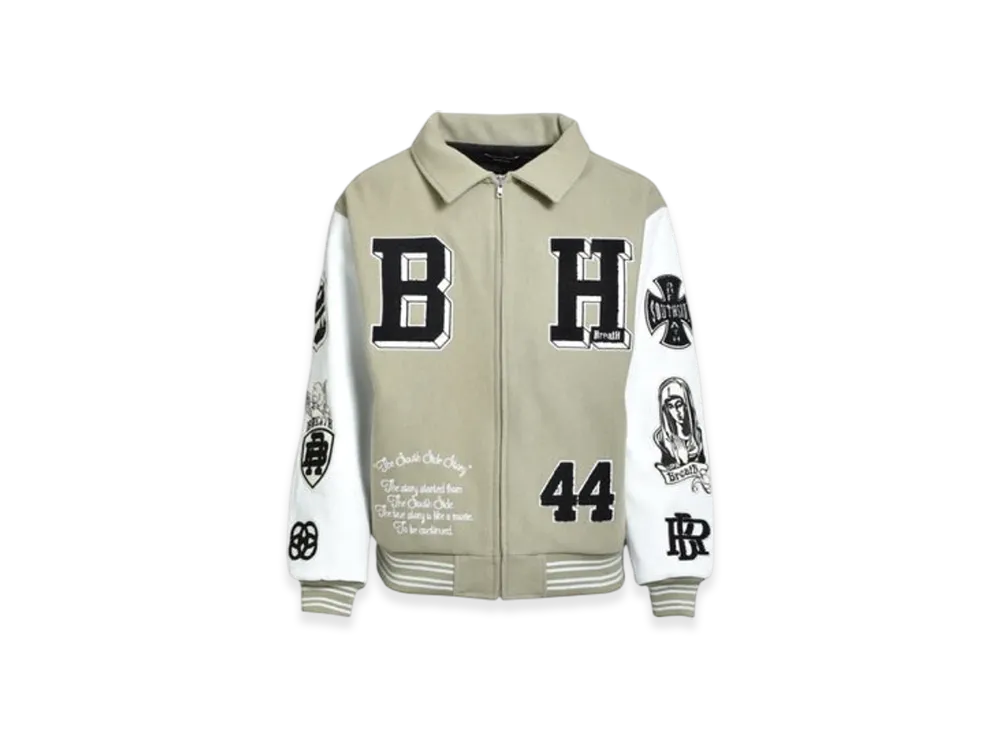 BREATH Bh Patch Stadium Jacket "Beige"