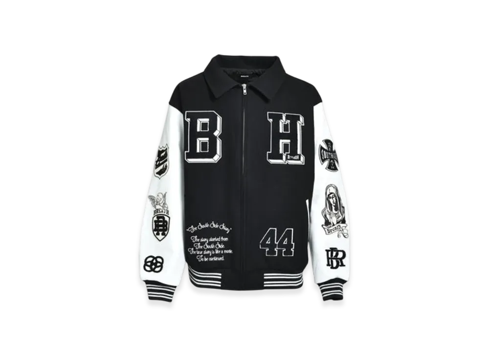BREATH Bh Patch Stadium Jacket "Black"
