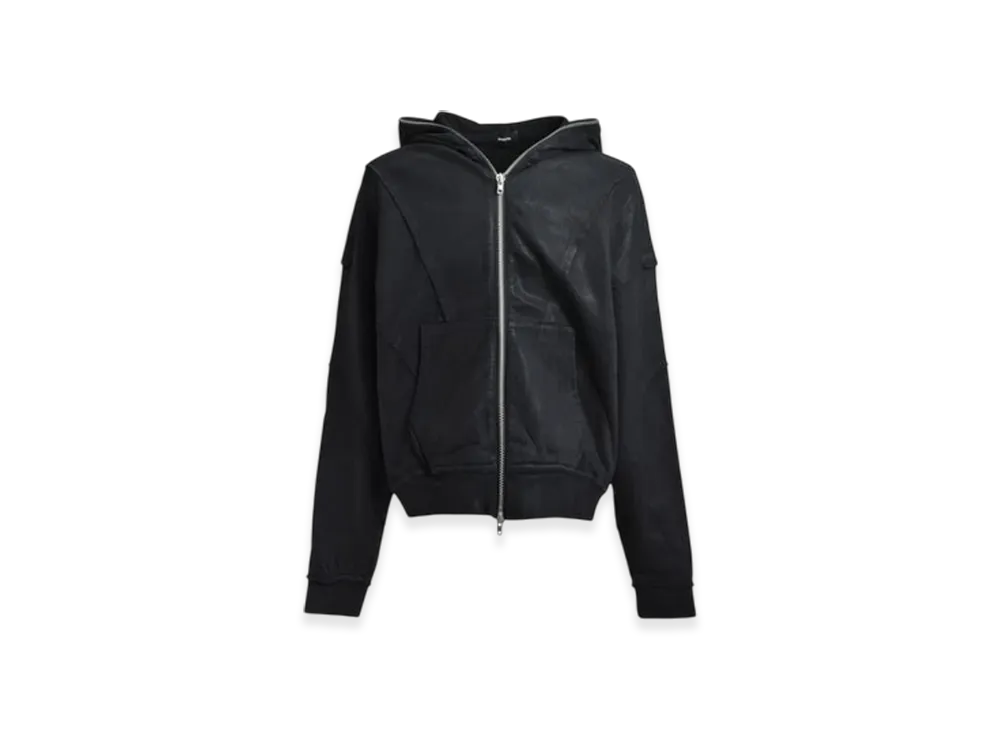 BREATH Coating Zip Up Hoodie "Black"