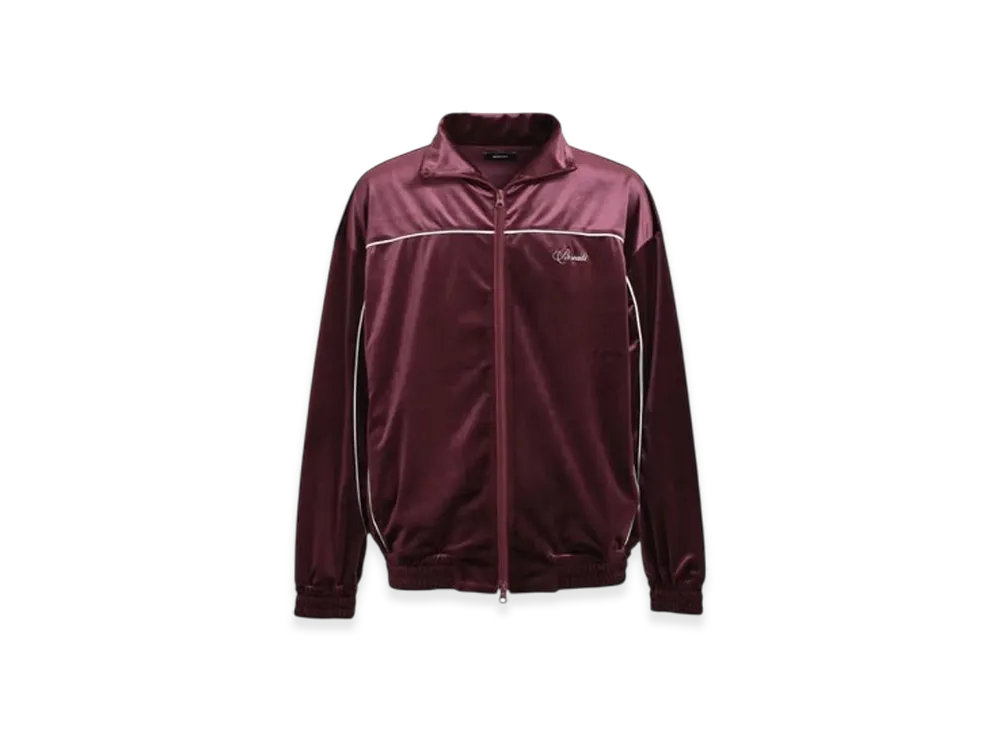 BREATH Script Logo Piping Velour Jacket "Burgundy"