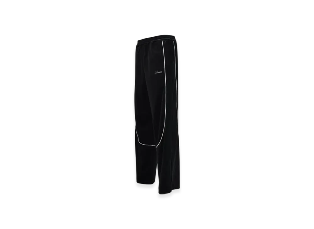 BREATH Script Logo Piping Velour Track Pants "Black"