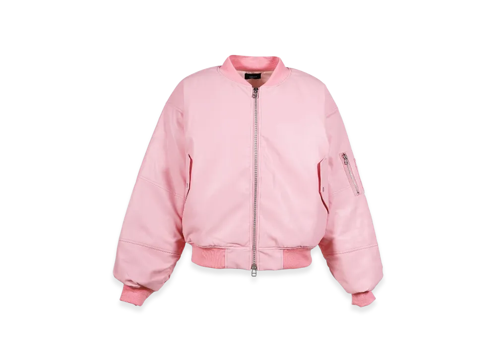 BREATH Faux Leather Bomber Jacket 