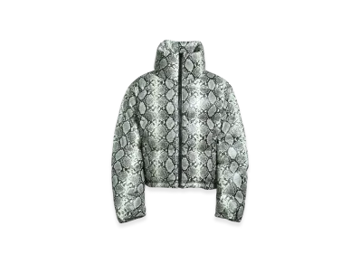 BREATH Faux Leather Snake Down Jacket "Grey"