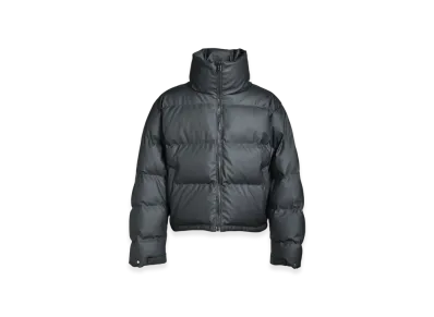 BREATH Faux Leather Matte Down Jacket "Black"