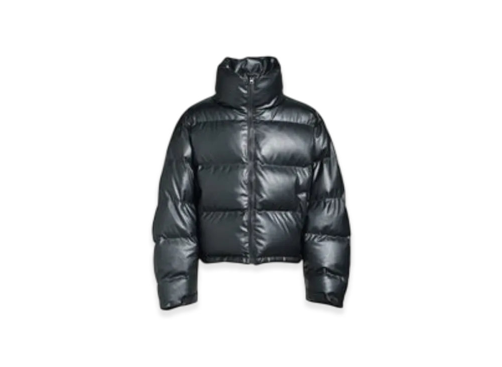 BREATH Faux Leather Matte Crocodile Down Jacket "Black"