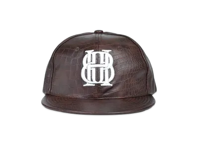 BREATH BH Logo Faux Crocodile Cap "Brown"
