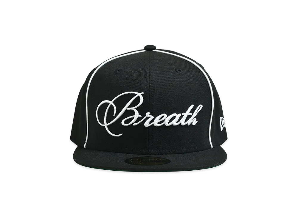 BREATH x NEW ERA Script Logo Piping 59Fifty "Black"