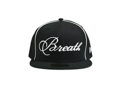 BREATH x NEW ERA Script Logo Piping 59Fifty "Black"
