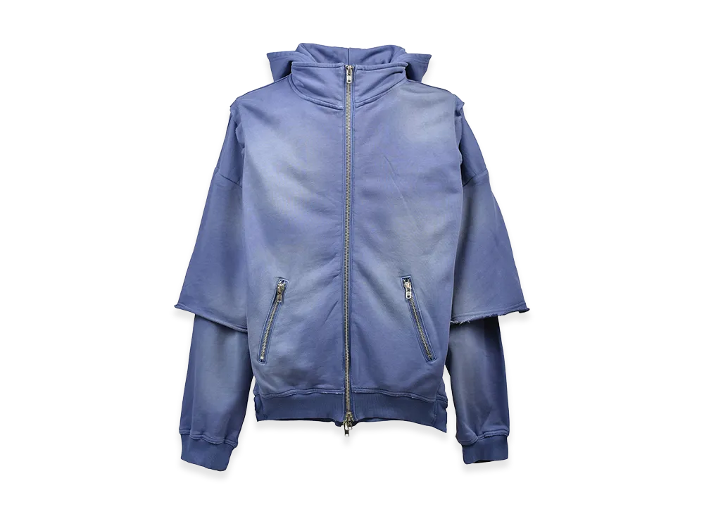 BREATH Breach Layered Zip Hoodie "Navy"