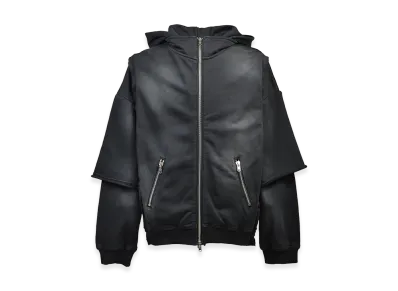 BREATH Breach Layered Zip Hoodie "Black"