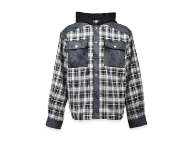BREATH New Rich Check Hoodie Shirt "Black White"