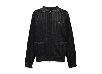 BREATH Script Logo Knit Zip Up Jacket "Black"