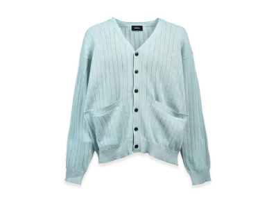 BREATH Script Logo Knit Cardigan "Turquoise"