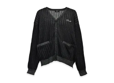 BREATH Script Logo Knit Cardigan "Black"