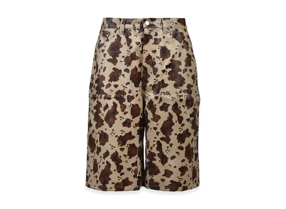 BREATH Faux Leather Horse Double Knee Shorts "Horse"