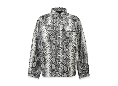 BREATH New Rich Faux Leather Shirt "Grey Python"