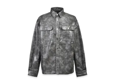 BREATH New Rich Faux Leather Shirt "Black"