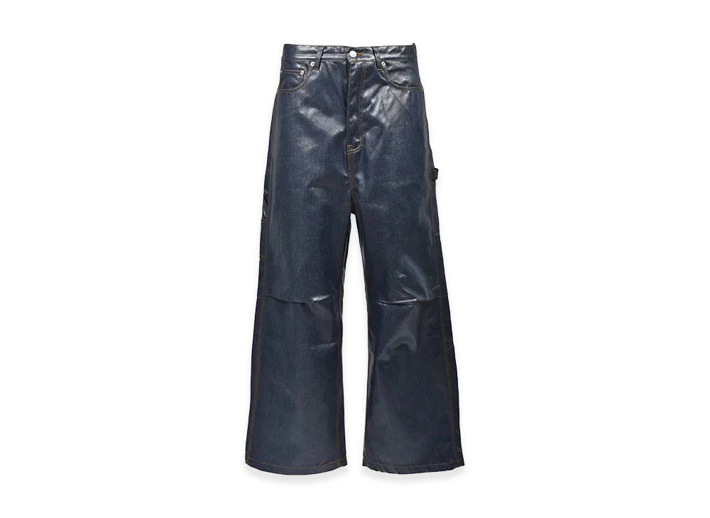 BREATH Coating Shiny Rigid Denim Pants "Indigo"