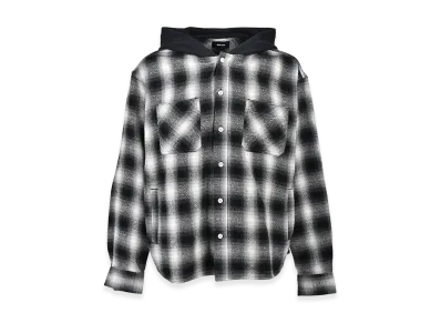 BREATH Check Hood Shirt "Black"