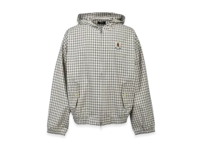 BREATH Emblem Logo Check Zip Up Hoodie "Beige"