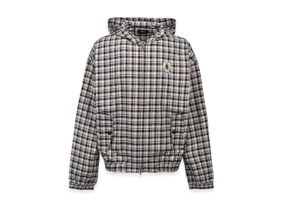 BREATH Emblem Logo Check Zip Up Hoodie "White"