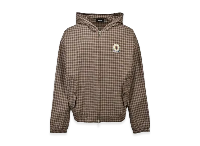 BREATH Emblem Logo Check Zip Up Hoodie "Brown"