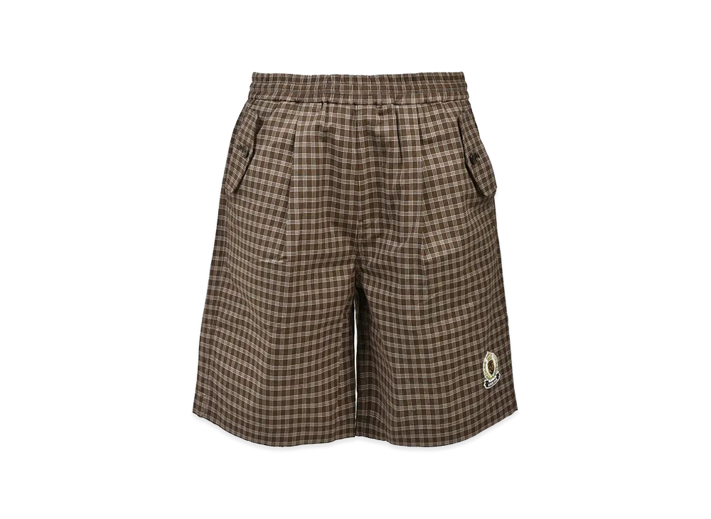 BREATH Emblem Logo Check Shorts "Brown"
