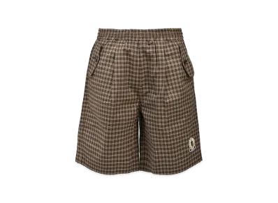 BREATH Emblem Logo Check Shorts "Brown"