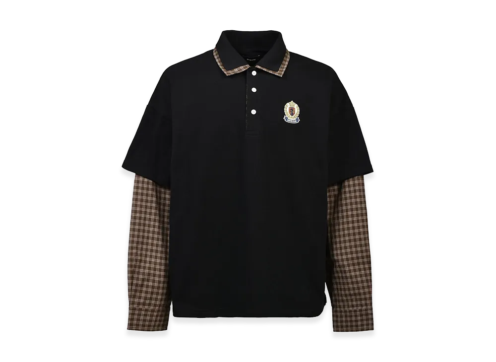 BREATH Emblem Logo Layered Polo Shirt "Black"