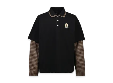 BREATH Emblem Logo Layered Polo Shirt "Black"