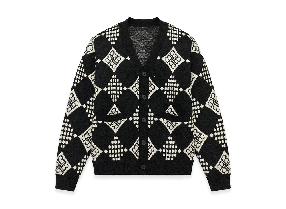 BREATH Diamond Knit Cardigan "Black"