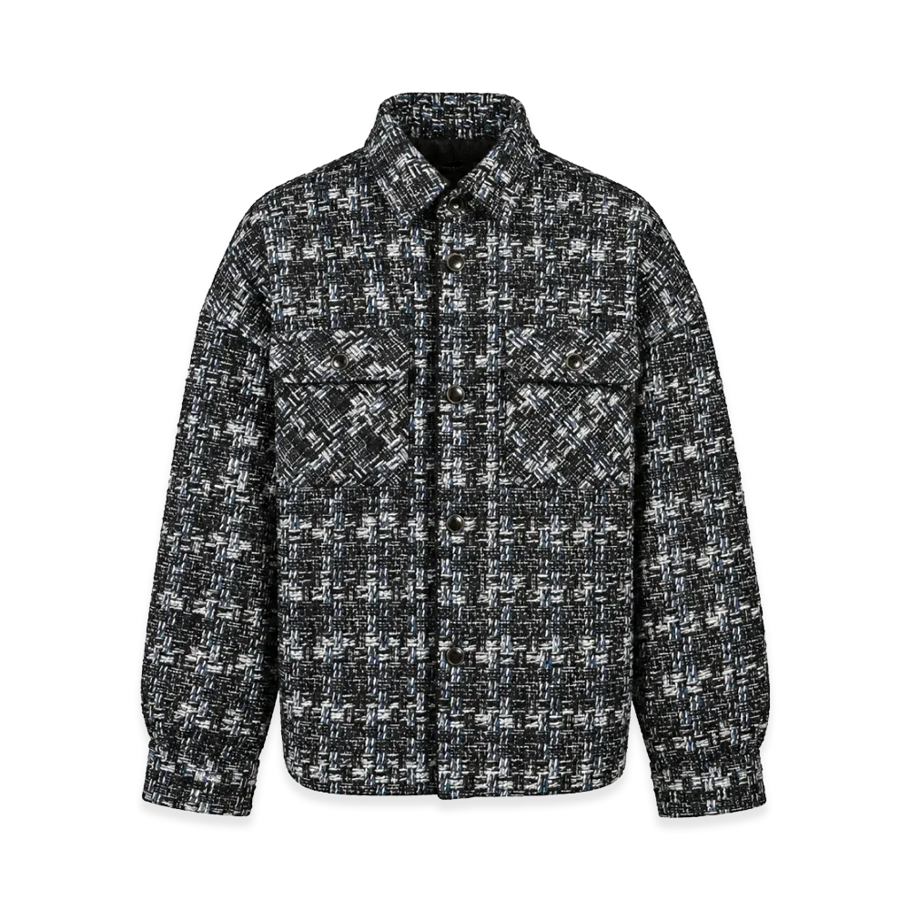 BREATH Tweed Shirt Jacket "Blue"