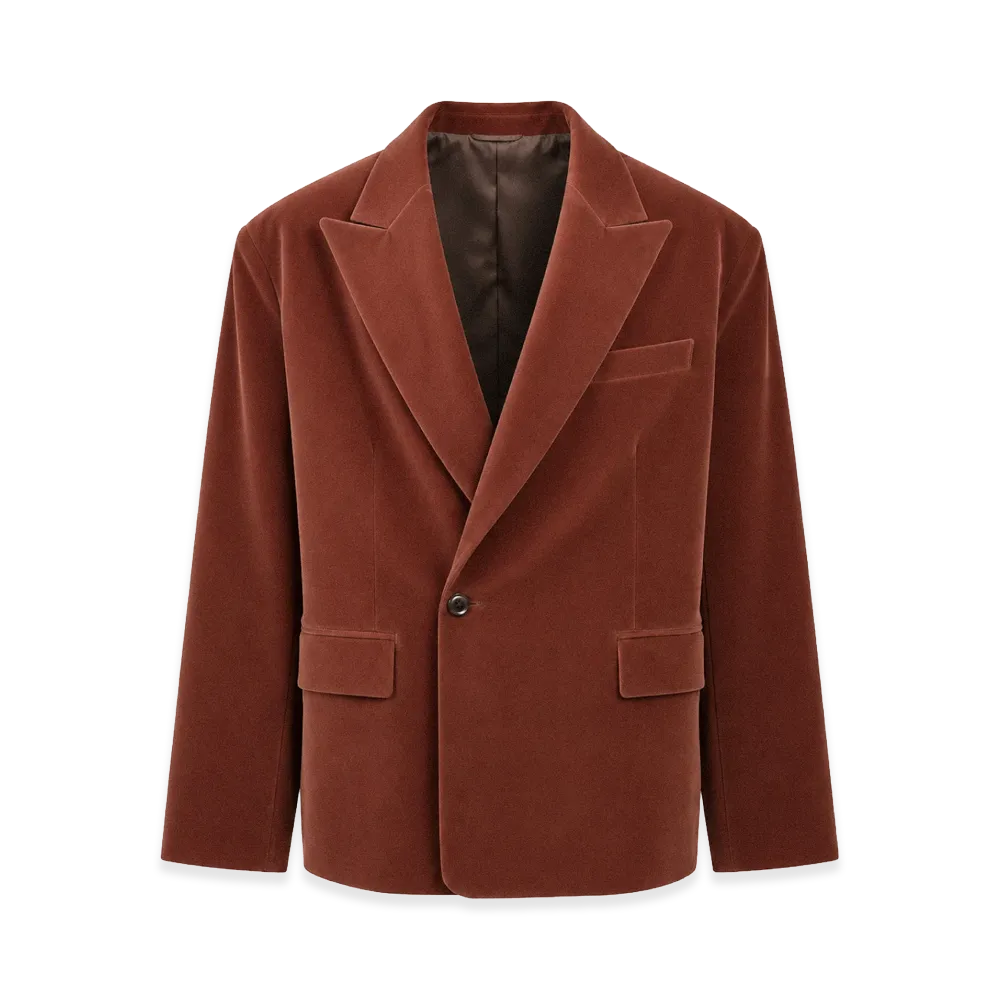 BREATH Velvet Oversize Double Jacket "Brown"